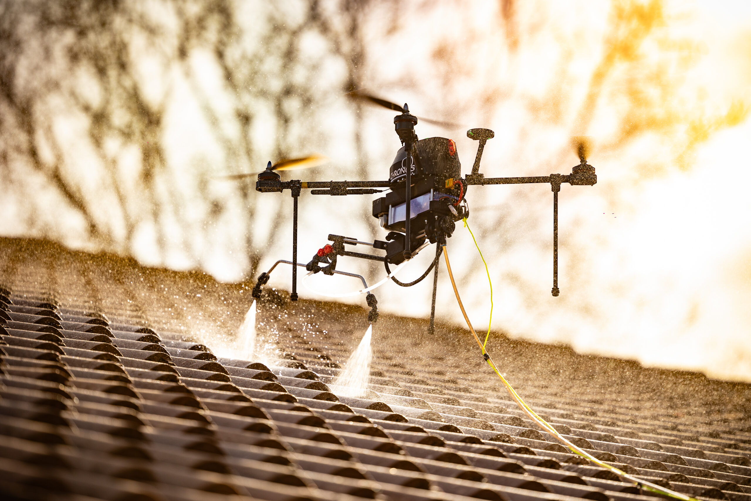 Nettoyage de façades par drone à Dakar 1